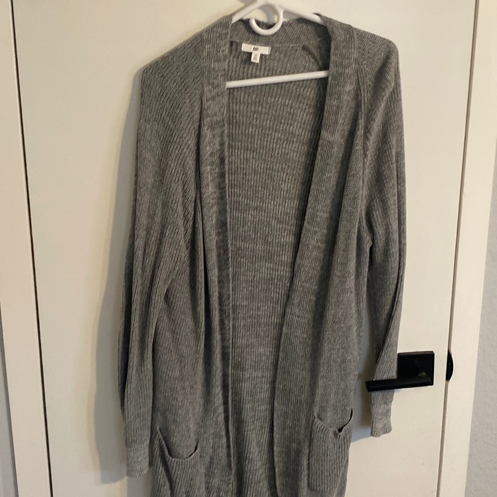 Grey Long Cardigan